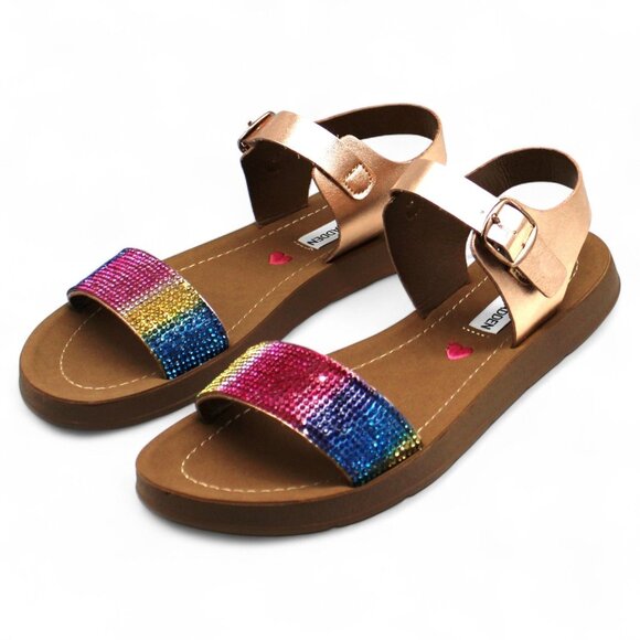 Steve Madden Girls Jprobler Metallic Strap Sandals - Picture 5 of 8